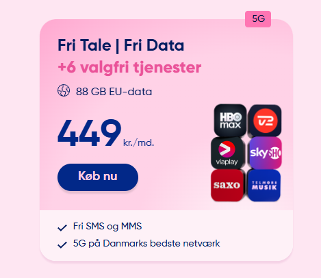 Fri Tale | Fri Data – 449 kr./md.